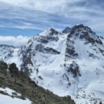 Il giro della Meidassa visto dal Manzol: a sx il Col d'Armoine di salita, a dx il Passo Luisas tra Meidassa e Granero da cui si scende fino al Col Manzol