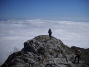 salendo la cresta rocciosa