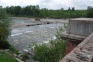 Il cantiere visto al livello del Canale Cavour