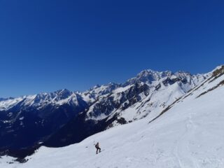 Scendendo al cospetto del Monte Bianco 