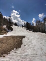 Innevamento scarso anche in pista 