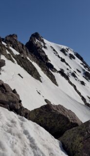 pendii sommitali della vetta, verso Sud