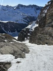 Qui il percorso in discesa è obbligato