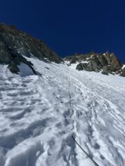 Nel canale di salita