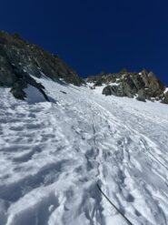 Nel canale di salita