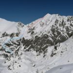 In blu la salita e in rosso la discesa diretta