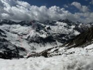 Dal Remondino vista sulla bella discesa al Piano della Casa appena fatta
