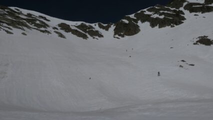 Verso il canale che si deve affrontare per la cima