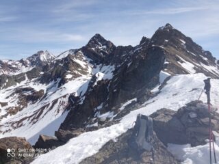 dalla punta: in primo piano Punta Coppi, dietro la Garin e sul fondo l'Emilius