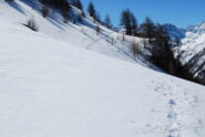 Il percorso per l’Alpeggio di Arpisson (visto a ritroso) 