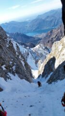 Parte finale del canale, prima di uscire sulla cresta
