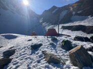 Il campo a quota 2.800m