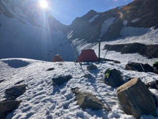 Il campo a quota 2.800m