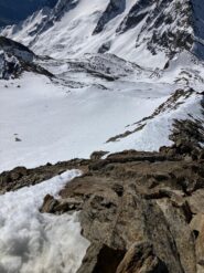 La cresta per l'anticima