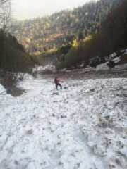 Inizio canalone nord.