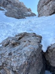 Visuale appena fuori dal buco roccioso, verso gli ultimi 50 metri del canale nord!