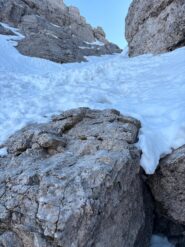 Visuale appena fuori dal buco roccioso, verso gli ultimi 50 metri del canale nord!