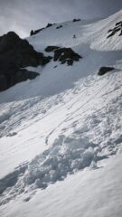 Il trarro ripido (oggi risalito anche sci ai piedi da Andrea)
