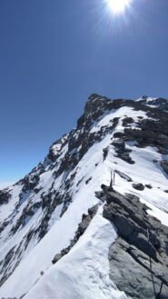 L'uscita sulla spalla (foto Mattia che l'ha raggiunta)