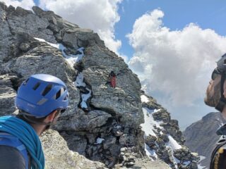 Poco sopra mi si è staccato l’appiglio