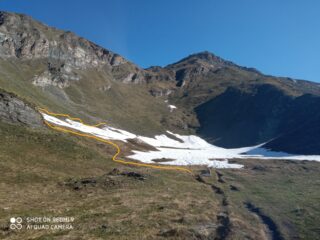 la mia deviazione sul nevaio quota 2450