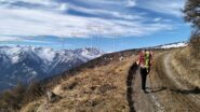 Salendo verso le malghe.