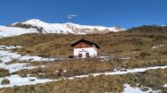  Malga Vegaia 2200m . Poco sopra metteremo le ciaspe. 