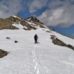  Si ritorna sulle nostre tracce. Oggi solo noi su questa montagna.