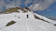  Si ritorna sulle nostre tracce. Oggi solo noi su questa montagna.