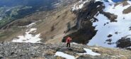 Sul pendio finale, pressochè pulito dalla neve