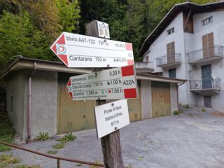 Palina iniziale a Ponte di Nava 