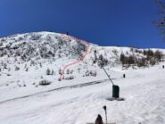 Linea prima discesa sul versante nord est 