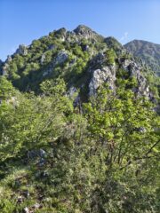 La cresta di salita