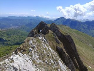La cresta dalla vetta 