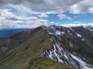 Crestone verso Angiolino e Vaccarezza salendo all'Uja