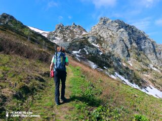 dal bivacco verso il colle