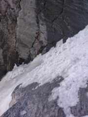 Sosta vecchia del primo tiro, demolita dalle scariche