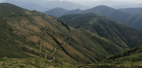 La sterrata percorsa in salita