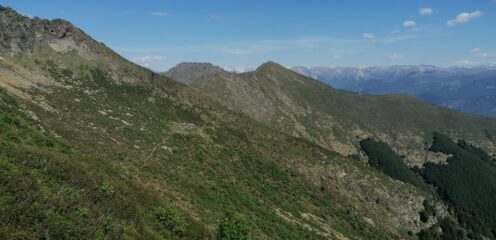 Dal Colletto vista sul bivacco Cucciolo