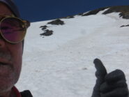alla base del ripido canalone mediano