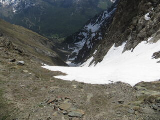 il canalone verso Rhemes