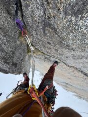 In uscita dal tratto finale di diedro (L4)