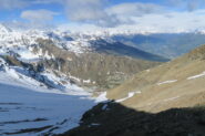 sui nevai in basso ho preferito usare i ramponi per scendere in sicurezza