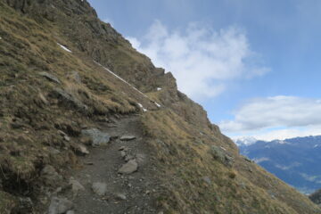risalendo al Colle di Chamolé
