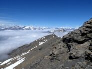 Da poco sotto la cima del Querellet sguardo verso il M.te Sises.