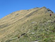 La dorsale per la cima vista dal Colle.