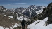 Tratto a piedi verso la cima