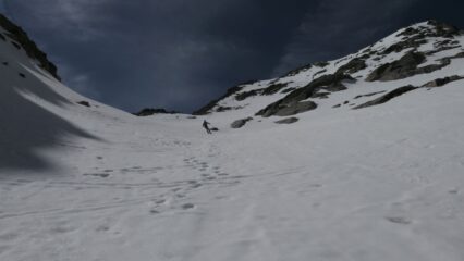 Discesa dal passo di Vens versante francese