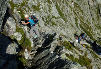 La discesa ferrata