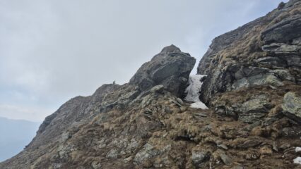 L'intaglio prima di Punta delle Mule